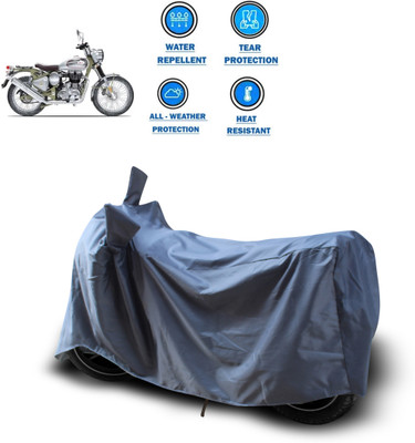 CODOKI Waterproof Two Wheeler Cover for Royal Enfield(Bullet Trials 500, Grey)