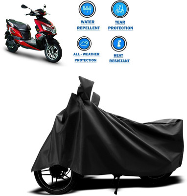 GOSHIV-car and bike accessories Two Wheeler Cover for Okinawa(i-Praise, Black)