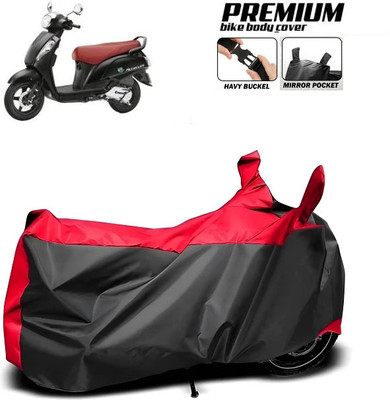 SK AUTO Waterproof Two Wheeler Cover for Suzuki(Access 125, Red)