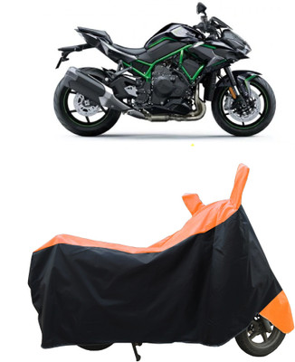 Coxtor Waterproof Two Wheeler Cover for Kawasaki(ZH2 BS6, Orange)