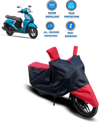GOSHIV-car and bike accessories Two Wheeler Cover for Yamaha(Fascino 125 FI, Red)