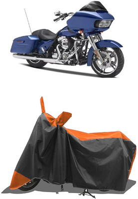 SUGASHRI Waterproof Two Wheeler Cover for Harley Davidson(Road Glide Special, Orange, Black)
