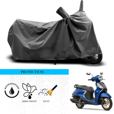 ANTHUB Waterproof Two Wheeler Cover for Yamaha(Fascino 125 FI, Grey)