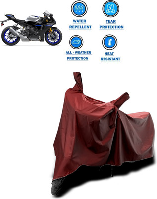 CODOKI Waterproof Two Wheeler Cover for Yamaha(YZF R1M, Maroon)