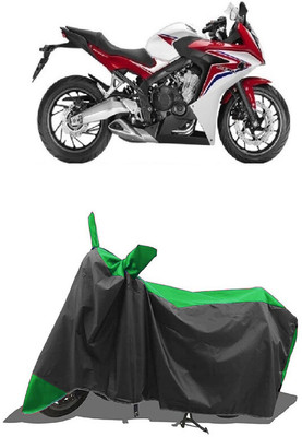 SUGASHRI Waterproof Two Wheeler Cover for Honda(CBR 650F, Green, Black)