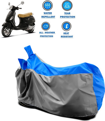 CODOKI Two Wheeler Cover for Piaggio(Vespa LX, Grey)