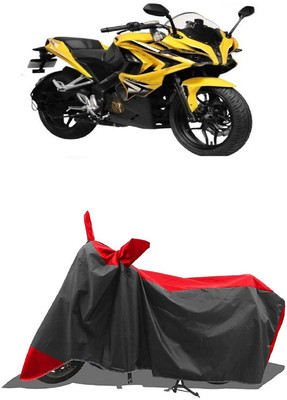 SUGASHRI Waterproof Two Wheeler Cover for Bajaj(Pulsar, Red, Black)