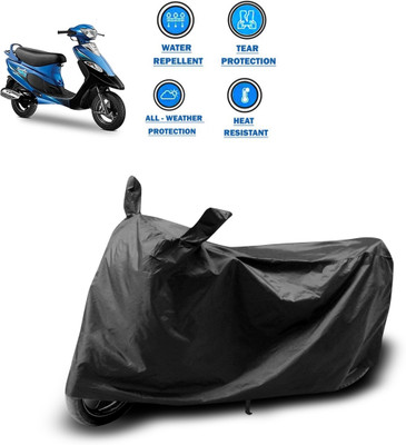 CODOKI Two Wheeler Cover for TVS(Scooty Pep+, Black)