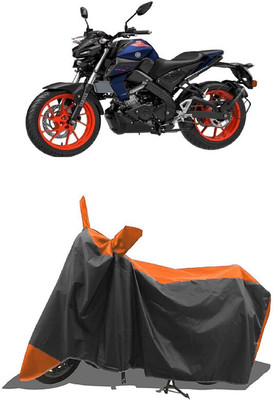 SUGASHRI Waterproof Two Wheeler Cover for Yamaha(MT-15, Orange, Black)
