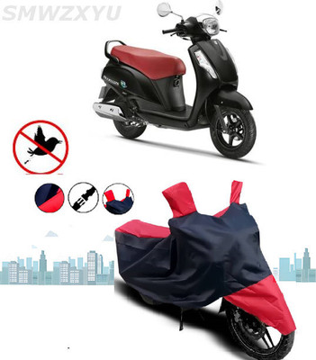 SK AUTO Waterproof Two Wheeler Cover for Suzuki(Access, Black, Multicolor, Red)