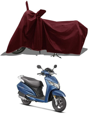 smwzxyu Waterproof Two Wheeler Cover for Honda(Maroon)