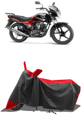 SUGASHRI Waterproof Two Wheeler Cover for Yamaha(YBR 110, Red, Black)
