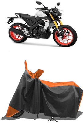 SUGASHRI Waterproof Two Wheeler Cover for Yamaha(MT-15 BS6, Orange, Black)