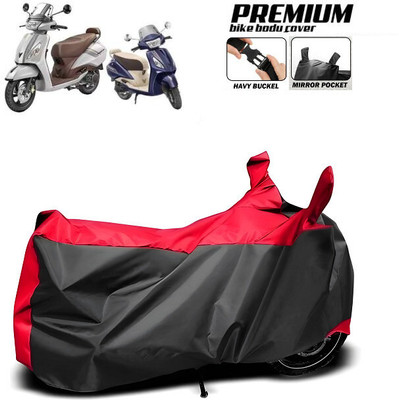 SK AUTO Waterproof Two Wheeler Cover for TVS(Jupiter, Red, Black)