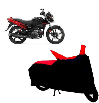SK AUTO Two Wheeler Cover for Hero(Glamour, Red, Black)