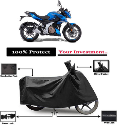 SK AUTO Two Wheeler Cover for Bajaj(Pulsar 250, Black)