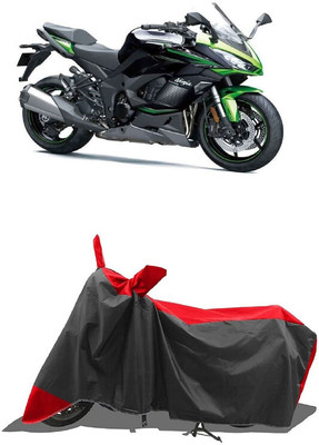 SUGASHRI Waterproof Two Wheeler Cover for Kawasaki(Ninja 1000, Red, Black)