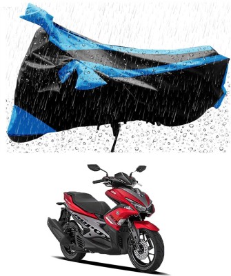 Mdstar Waterproof Two Wheeler Cover for Yamaha(Aerox 155 Maxi, Blue, Black)