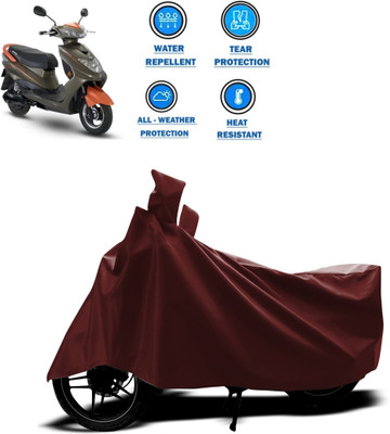 PAGORA Waterproof Two Wheeler Cover for Okinawa(Ridge Plus, Maroon)