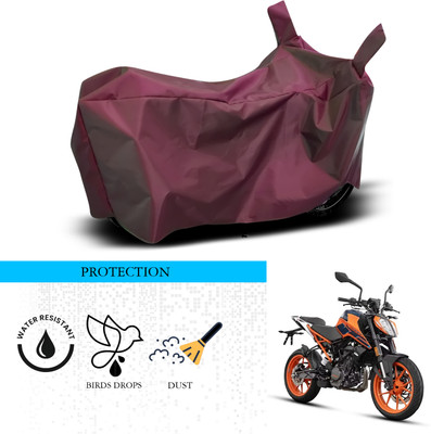 ANTHUB Waterproof Two Wheeler Cover for KTM(200 Duke, Maroon)