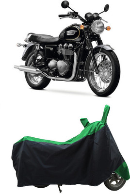 Coxtor Waterproof Two Wheeler Cover for Triumph(Bonneville T120 Black, Green)