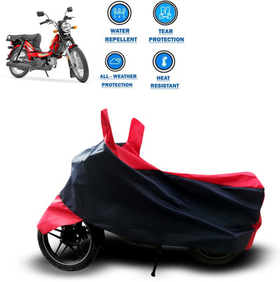 CODOKI Two Wheeler Cover for TVS(Heavy Duty Super XL, Red)