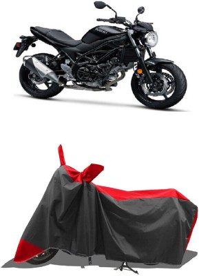 SUGASHRI Waterproof Two Wheeler Cover for Suzuki(SV 650 BS6, Red, Black)