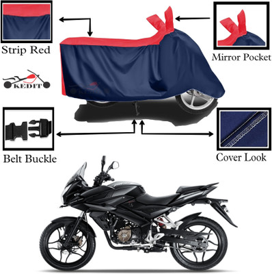 SK AUTO Two Wheeler Cover for Bajaj(Pulsar NS200 BS6, Red, Blue)