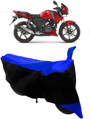 THE REAL ARV Two Wheeler Cover for TVS(Apache RTR 160, Blue, Black)