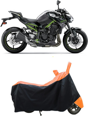 Coxtor Waterproof Two Wheeler Cover for Kawasaki(Z900 BS6, Orange)