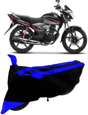 CoverXpert Two Wheeler Cover for Honda(CB Shine, Blue, Black)