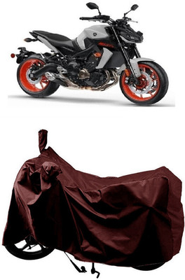 SUGASHRI Waterproof Two Wheeler Cover for Yamaha(MT 09 BS6, Maroon)