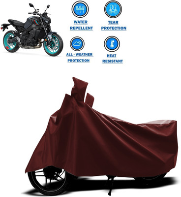 PAGORA Waterproof Two Wheeler Cover for Yamaha(MT 9, Maroon)