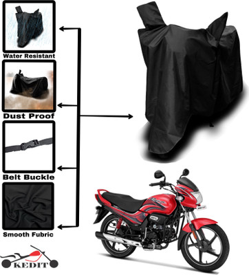 SK AUTO Two Wheeler Cover for Hero(Passion, Black)