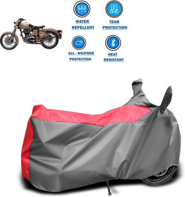 CODOKI Two Wheeler Cover for Royal Enfield(Classic Desert Storm, Grey)