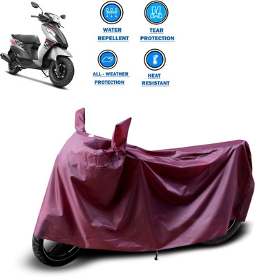 CODOKI Waterproof Two Wheeler Cover for Suzuki(Let's, Maroon)