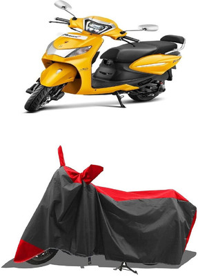 SUGASHRI Waterproof Two Wheeler Cover for Hero(MotoCorp Pleasure Plus, Red, Black)