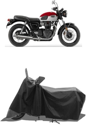 SUGASHRI Waterproof Two Wheeler Cover for Triumph(Bonneville T100, Grey, Black)