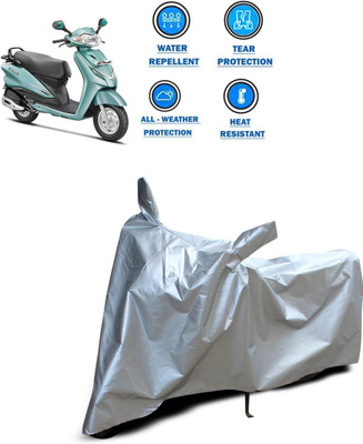 CODOKI Two Wheeler Cover for Hero(Duet, Silver)