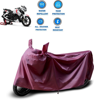 CODOKI Waterproof Two Wheeler Cover for TVS(Apache, Maroon)