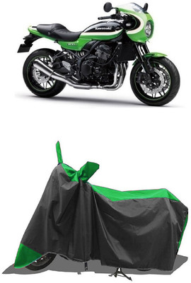 SUGASHRI Waterproof Two Wheeler Cover for Kawasaki(Z900 RS Cafe Racer, Green, Black)