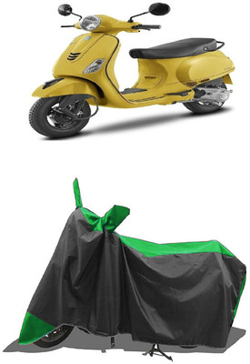 SUGASHRI Waterproof Two Wheeler Cover for Vespa(Urban Club, Green, Black)