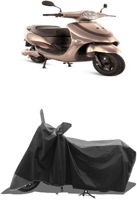 SUGASHRI Waterproof Two Wheeler Cover for Hero Electric(Electric Photon, Grey, Black)
