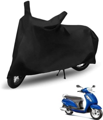 Mdstar Two Wheeler Cover for Hero, Honda, TVS, Yamaha, Hero Electric, Universal For Bike(Access SE, Black)