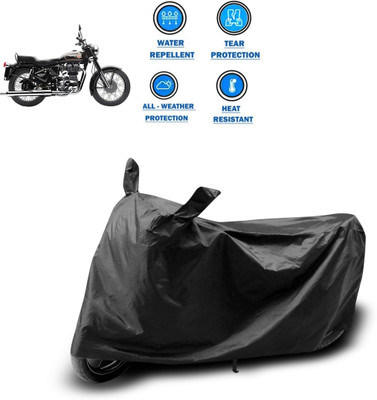 CODOKI Two Wheeler Cover for Royal Enfield(Bullet 350 Twinspark, Black)