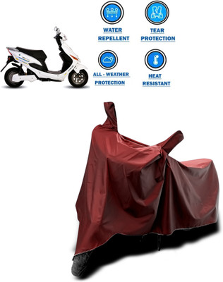 PAGORA Waterproof Two Wheeler Cover for Hero(Electric Cruz, Maroon)