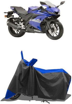 SUGASHRI Waterproof Two Wheeler Cover for Yamaha(YZF R15S BS6, Blue, Black)