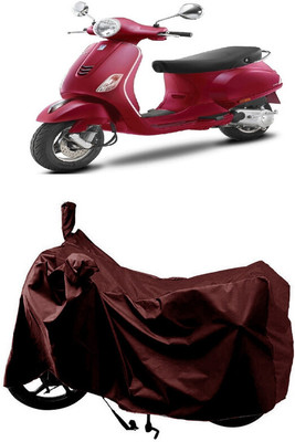 SUGASHRI Waterproof Two Wheeler Cover for Vespa(ZX 125 BS6, Maroon)