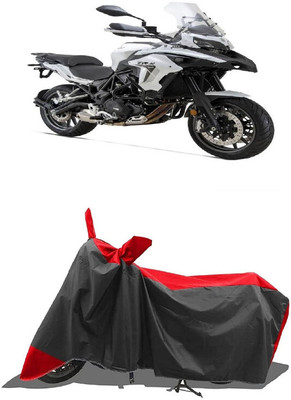 SUGASHRI Waterproof Two Wheeler Cover for Benelli(TRK 502, Red, Black)