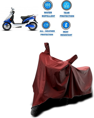 CODOKI Waterproof Two Wheeler Cover for Hero(Electric Maxi, Maroon)